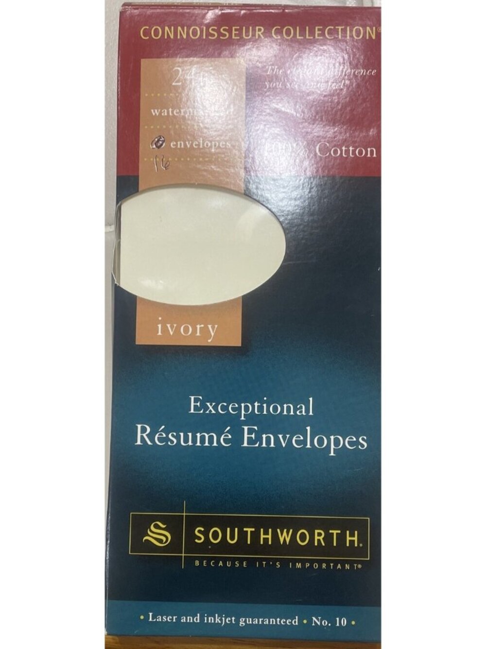 Southworth Connoisseur 16 Resume Envelopes Ivory Watermarked 100% Cotton 24# New
